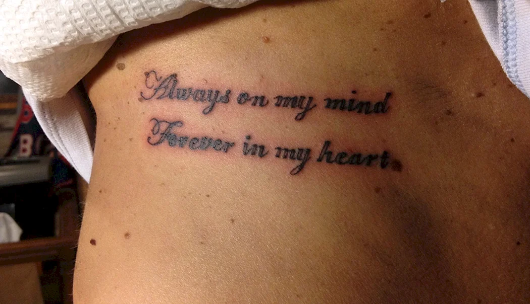 Always on my mind Forever in my heart tattoo