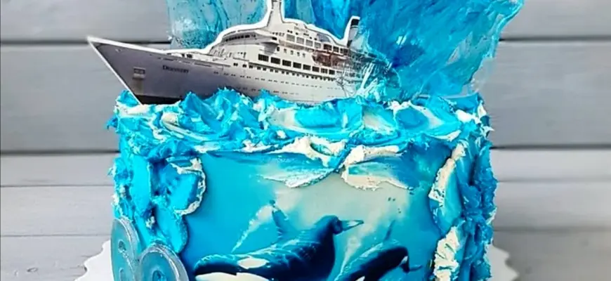 Декор торта в морском стиле
