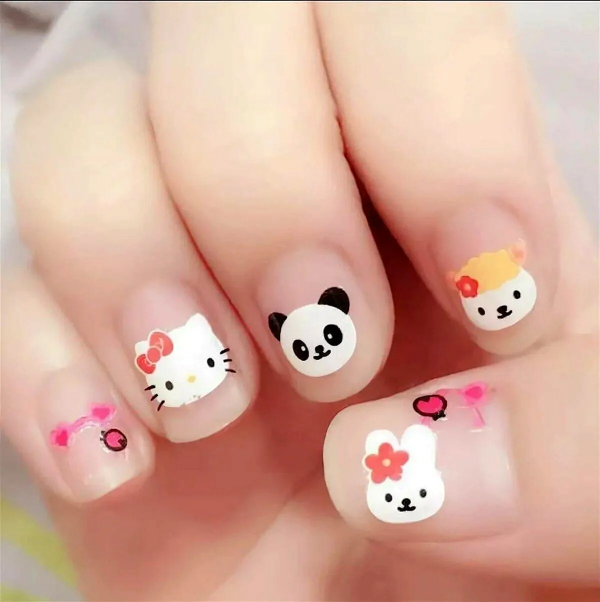 Детский маникюр на коротких ногтях лет | Neon nails, Nail designs, Nail studio