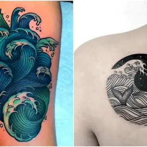 Японская волна таттуировка