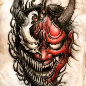 Маска Hannya демон
