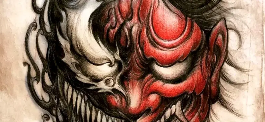 Маска Hannya демон