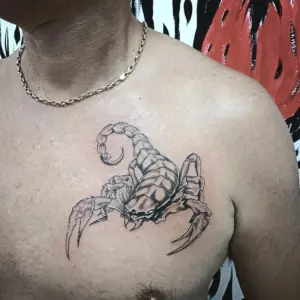 Наколка Скорпион на груди