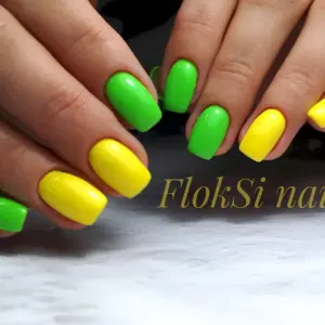 Ногти желто зеленые