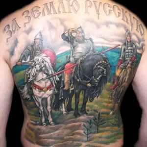 Пересвет и Челубей тату