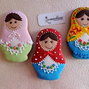 Пряник в виде матрешки