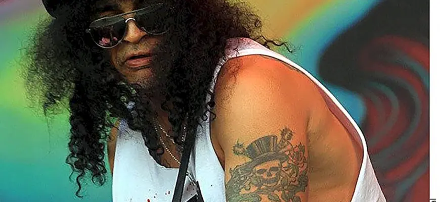 Слэш гитарист Guns n татту