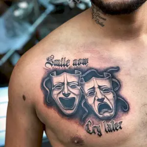 Smile Now Cry later тату 2pac