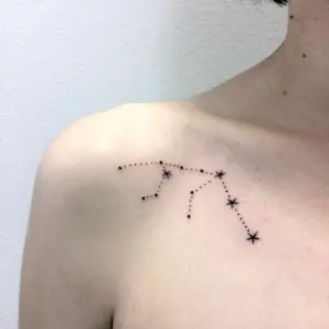 Созвездие Кассиопея тату