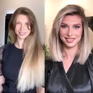 Стрижки до и после