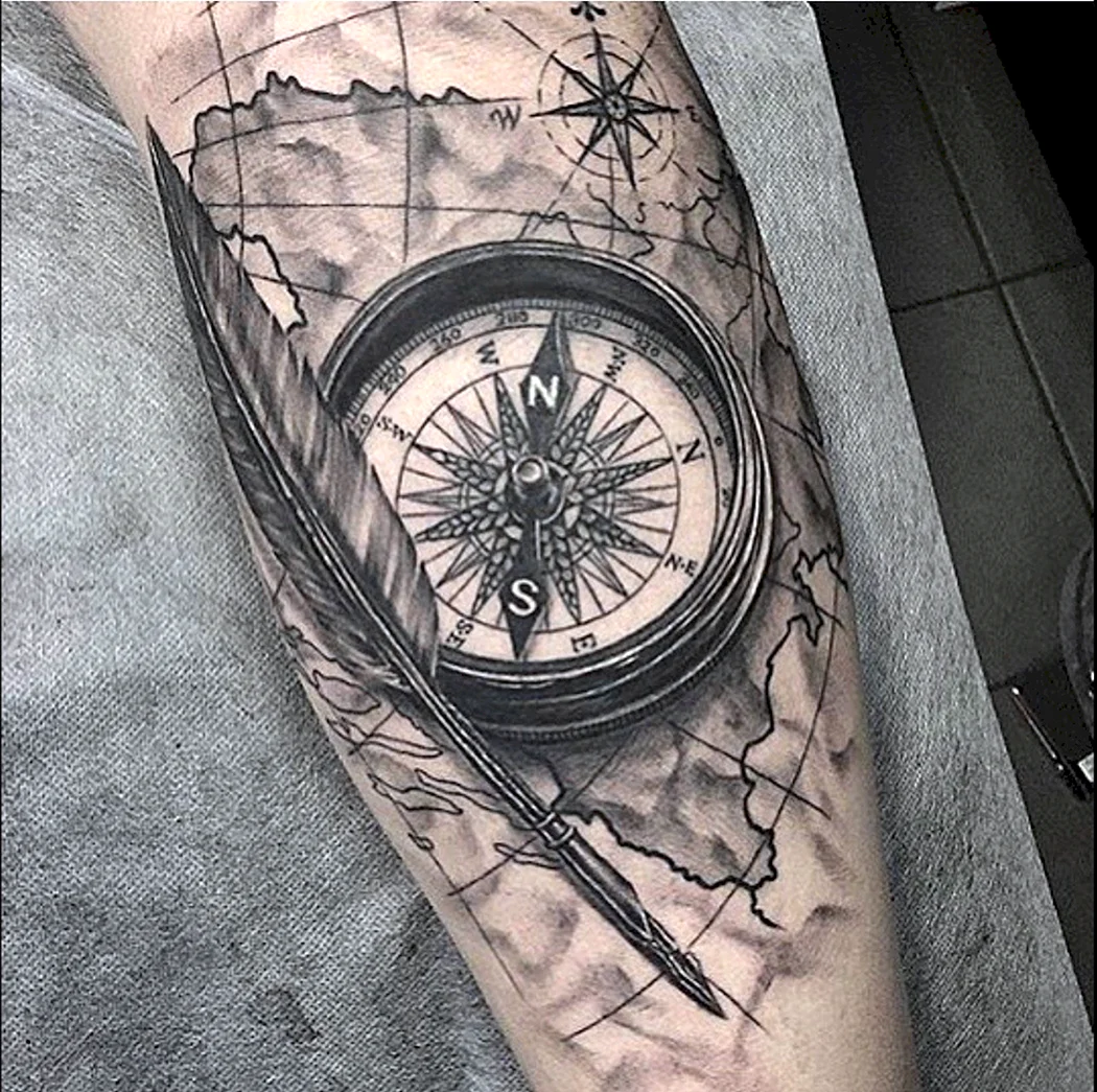 Compass Tattoo Изображения – скачать бесплатно на Freepik