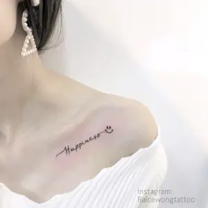 Тату надпись счастье