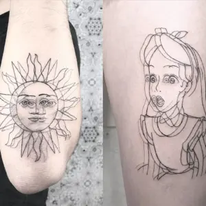 Тату с искажением