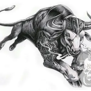 Телец Taurus бык тату
