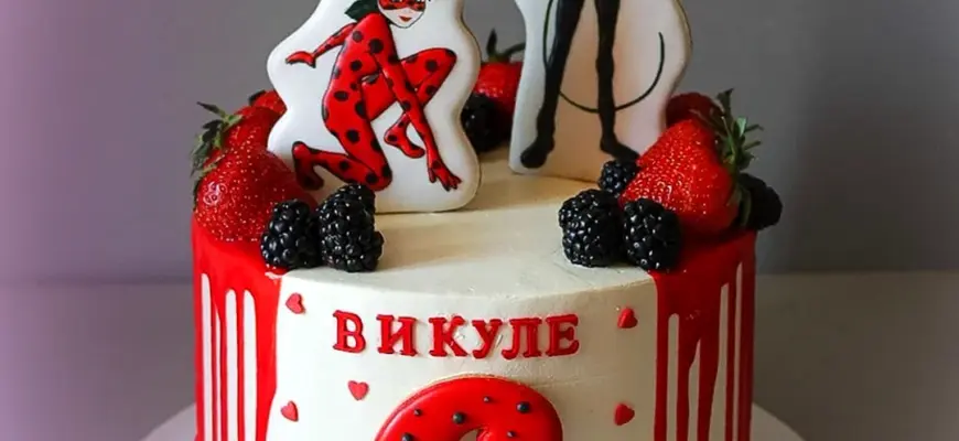 Торт леди баг и СУПЕРКОТ