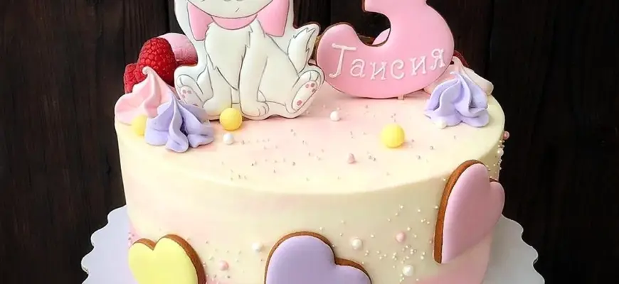 Торт на 3 года девочке