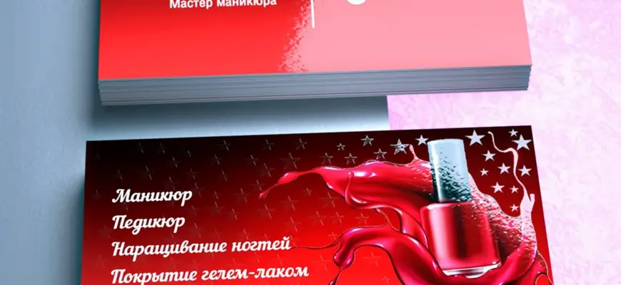 Визитки маникюр