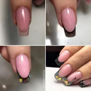 Выкладной френч гелем пошаговая
