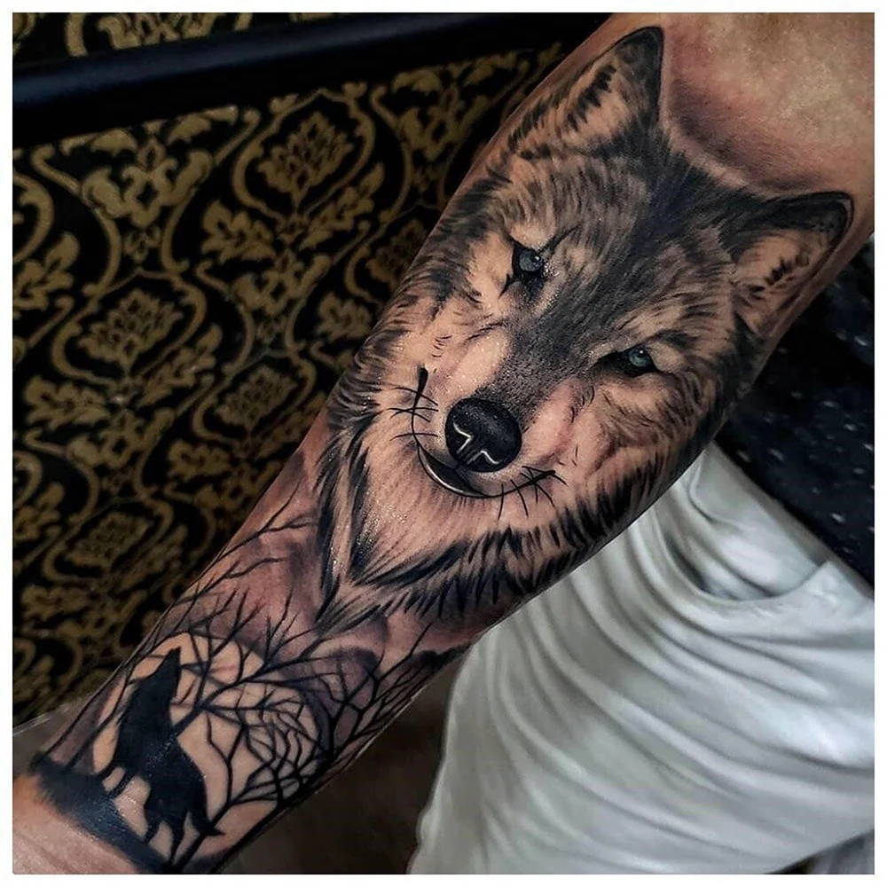 Стоковые векторные изображения по запросу Wolf tattoo