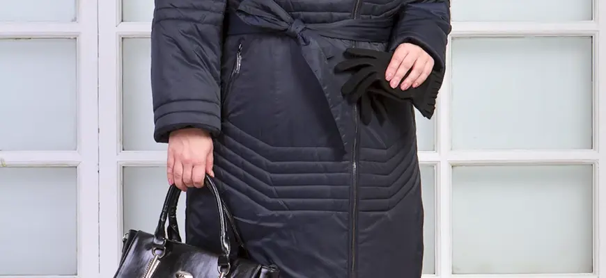 Зимние пуховики для полных женщин